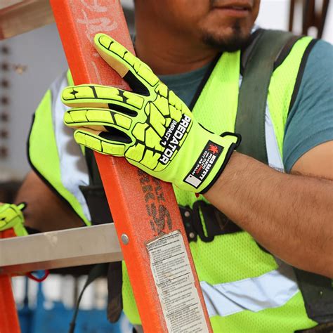 Mcr Safety Pd Predator Mechanics High Visibility Gloves Maxgrid