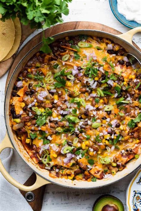 Vegetarian Enchilada Skillet Casserole Kitchen Confidante