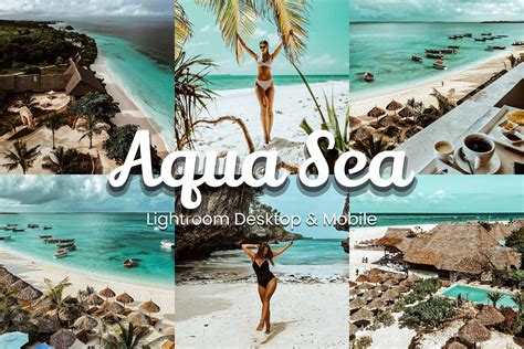 30 Aqua Sea Lightroom Presets Collection Design Cuts