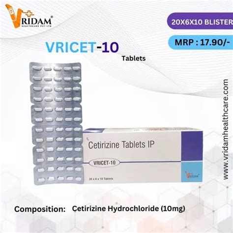 Cetirizine Hydrochloride Mg Tablet At Rs Stripe Morwadi Gaon