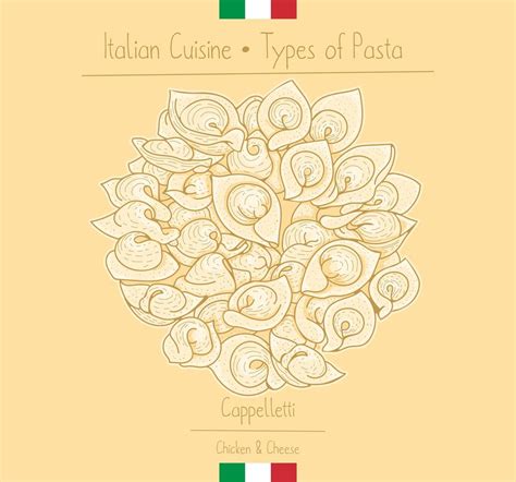 Italian Food Pasta with Filling aka Cappelletti 1214465 Vector Art at ...