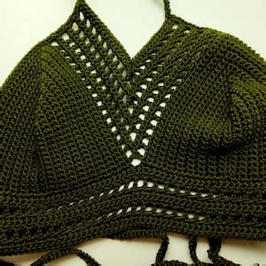 Purple Crochet Bralette Crochet Bikini For D Cup Bustier Top Plus Size Top Custom Crotchet