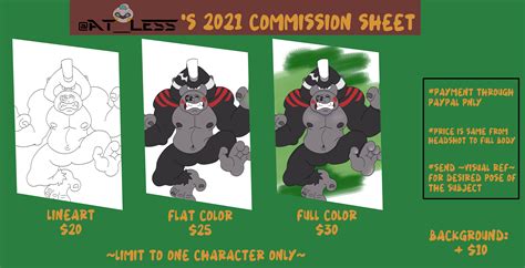 2021 Commission Sheet Updated By Theemonkeyprince On Deviantart