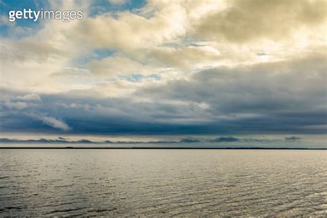 Te Waihora Lake Ellesmere Aotearoa New Zealand Spring Day 이미지