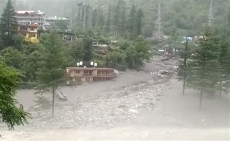 Heavy Rainfall Cloudburst In Himachal Pradeshs Kullu District