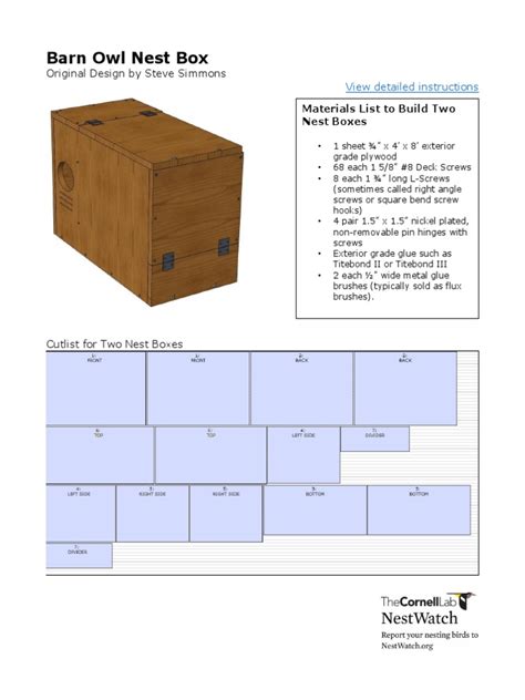 Barn Owl Nest Box | PDF