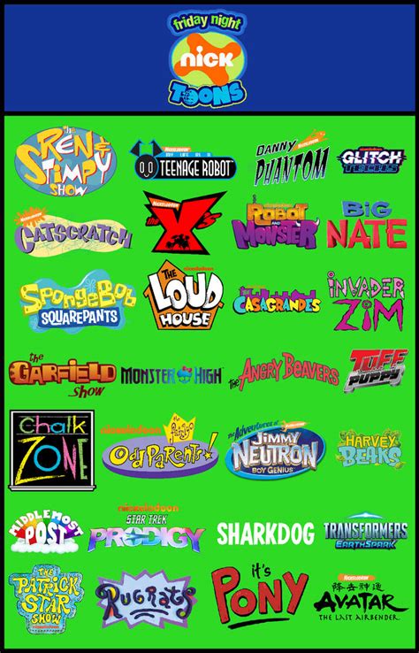 Friday Night Nicktoons - Lineup by ABFan21 on DeviantArt