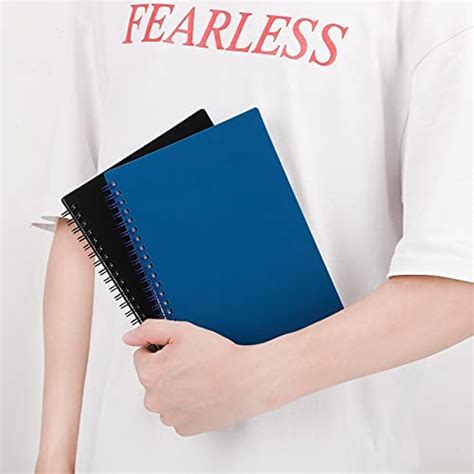 Surard Spiral Lined Notebook A5 2 Pack 55x83” Plastic Flexible Cover