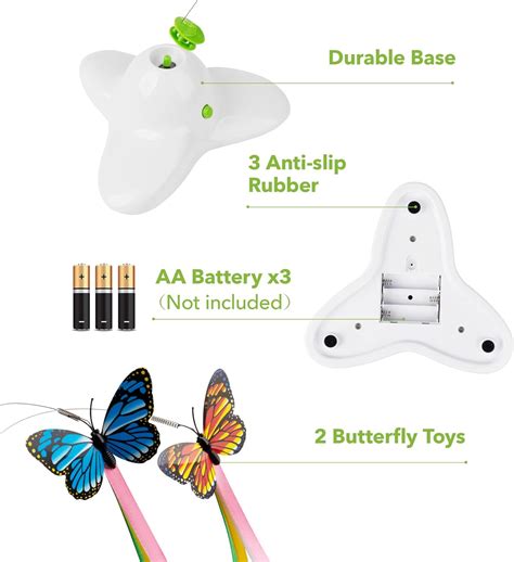 PetPrime Juguete Interactivo De Mariposa Para Gatos Con Aleteo