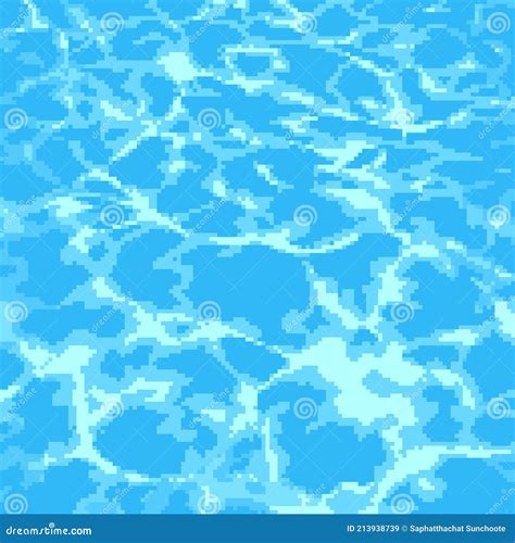 Pixel Art of Water Pool Background Stock Vector - Illustration of white ...