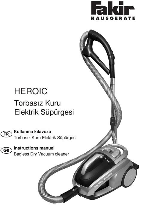 HEROIC Torbas z Kuru Elektrik Süpürgesi Kullanma k lavuzu Torbas z