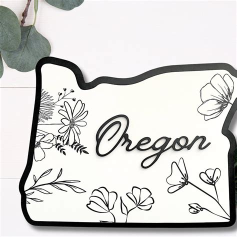 Oregon Wood Sign State Wall Decor Oregon State Sign Wood Sign Decor