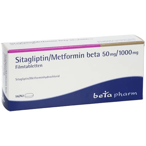 SITAGLIPTIN Metformin Beta 50 Mg 1000 Mg Filmtabl 56 St Mit Dem E