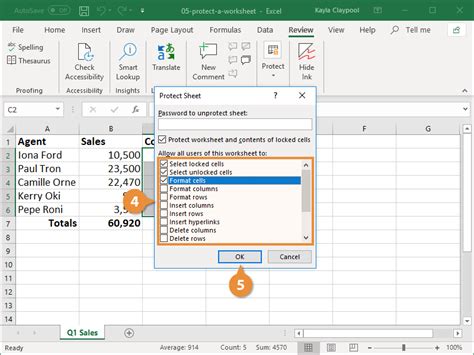 Microsoft Excel Training Protect A Worksheet Customguide Hot Sex Picture