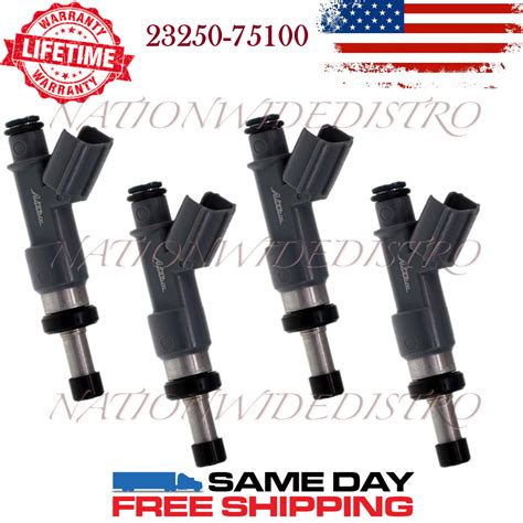 4x OEM Denso Fuel Injectors For 05 16 Toyota Tacoma 4Runner 2 7L I4