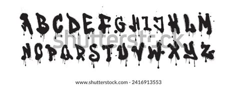 Graffiti Font Vector Spray Urban Alphabet Stock Vector Royalty Free