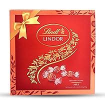 Lindt Lindor Milk Cornet Chocolate Festive Gift Pack 100gm 8 Cornet