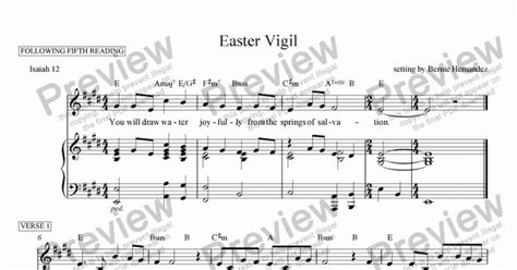 Responsorial Psalm Easter Vigil Following Reading Sheet Music