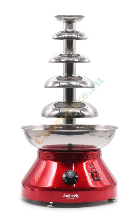 Профессиональный шоколадный фонтан Amberly Gourmet CF-51, 61 см, 5 ...