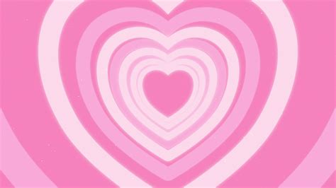 Aesthetics Pastel Pink Heart Tunnel On Pink Background Stock