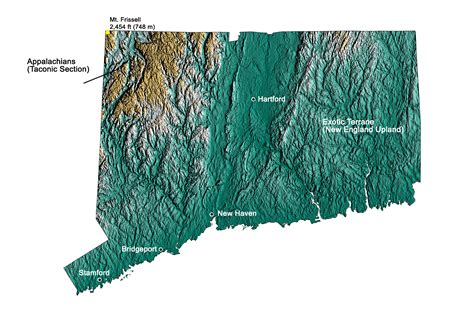 Topographic Map Of Connecticut - Alvera Marcille