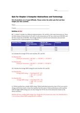 Quiz For Chapter 1 With Solutions Date Quiz For Chapter 1 Computer