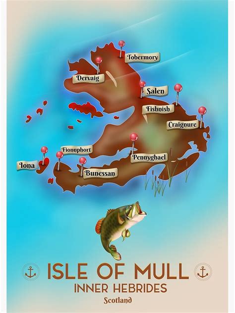 "Isle of Mull Scotland map" Poster for Sale by vectorwebstore | Redbubble