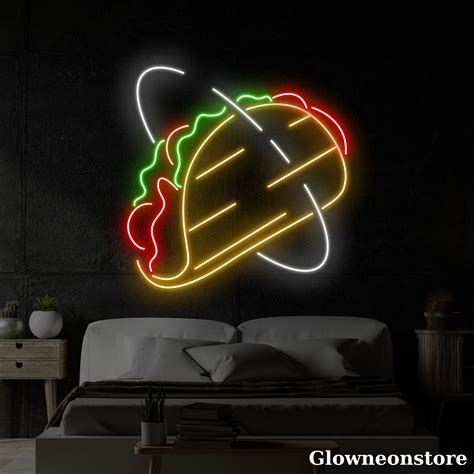 Glowneon Tacos Planet Neon Sign Tacos Led Sign Welcome Open Mexican