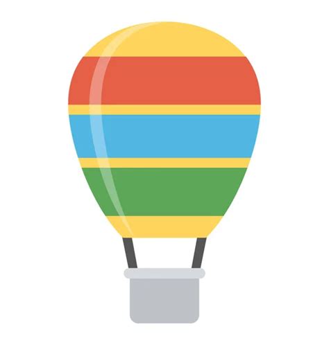 Air Balloon Flat Vector Icon Stock Vector By Vectorsmarket