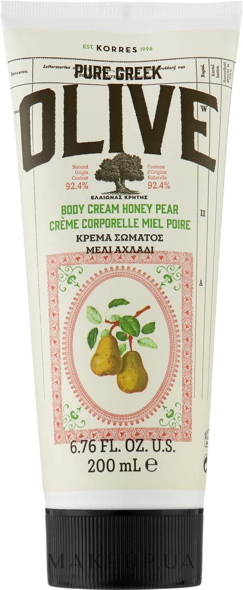 Korres Pure Greek Olive Body Cream Honey Pear - Крем для тела "Медовая ...