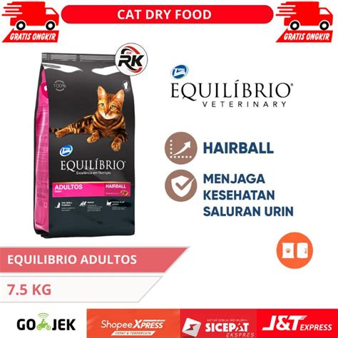 Jual EQUILIBRIO ADULT 7 5 Kg Makanan Kucing Dewasa Equil Pelebat Bulu