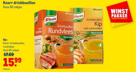 Knorr Drinkbouillon Rundvlees Zakjes Aanbieding Bij Makro