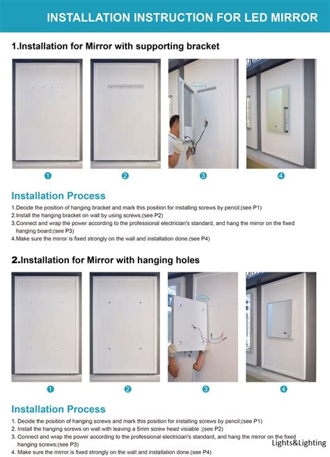 How To Install LED Mirror Lights Installation Instruction For Led