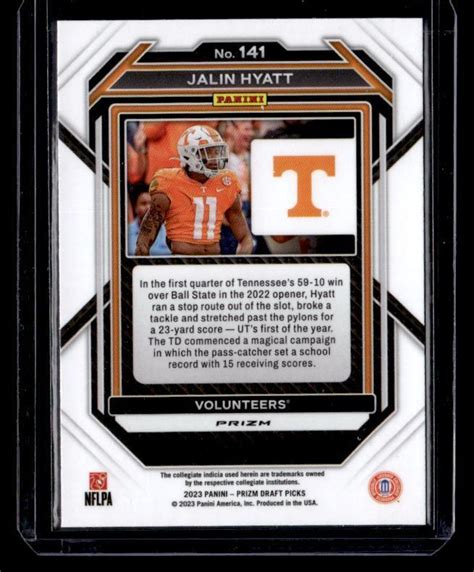 Panini Prizm Draft Picks Jalin Hyatt Prizms Red Ice Ebay