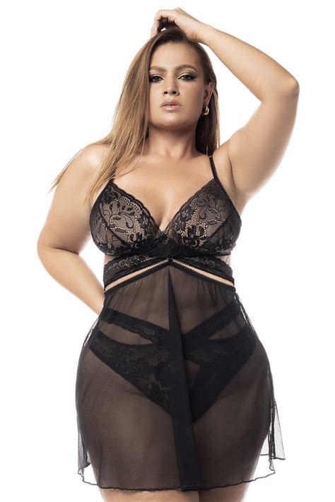 Ensemble Lingerie Grande Taille Modulable Nuisette ou Pièces