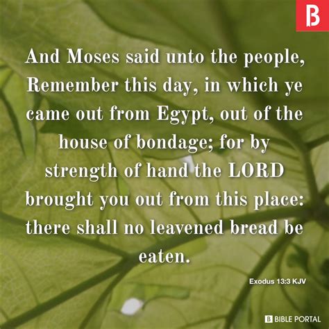 Exodus 13 3 KJV Picture Bible Image Bible Portal