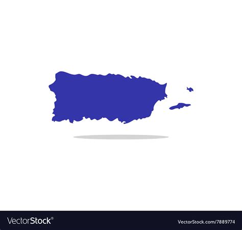 Map Puerto Rico Royalty Free Vector Image Vectorstock