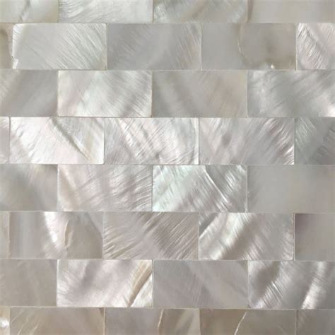 White Mother Of Pearl Subway Tile St X Per Etsy