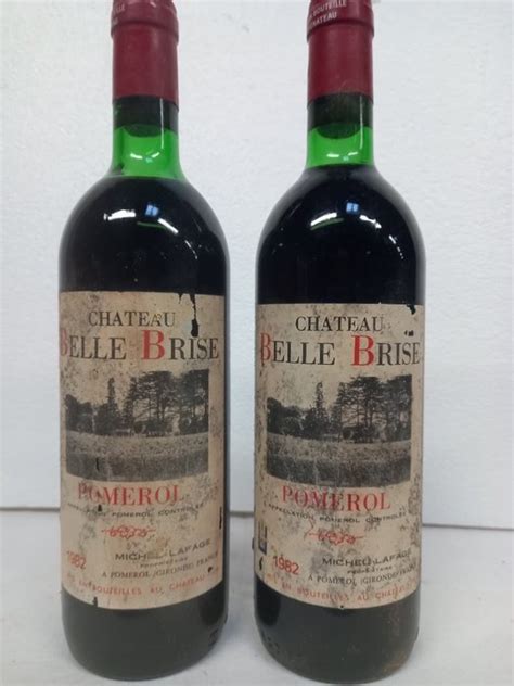 1982 Château Belle Brise Pomerol 2 Bottles 0 75L Catawiki