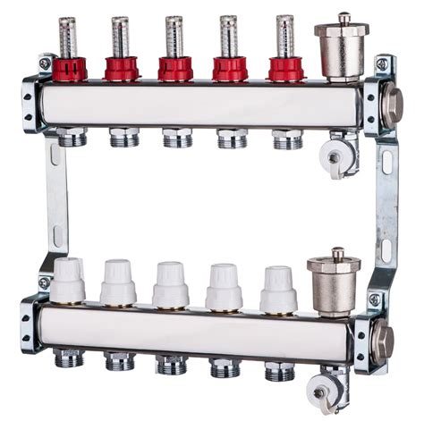 Stainless Hydronic Manifold For Pex Radiant Floor Heating Applications