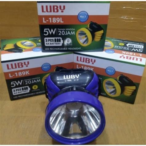 Senter Kepala Luby 5 Watt Headlamp L 189 L Cahaya Kuning Putih Lazada