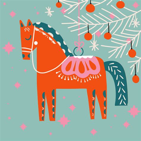 Folk art Christmas greetings cards :: Behance