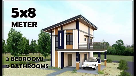 Two Storey House Design X Meters Youtube