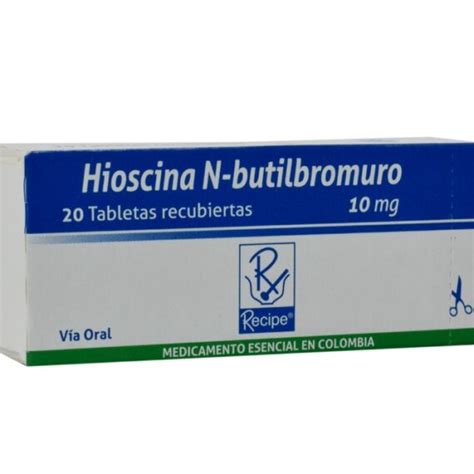 HIOSCINA N BUTIL BROMURO 10mg IC 20 Tabletas Drogas Exito