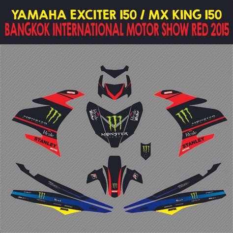 Jual Sticker Striping Motor Stiker Yamaha Mx King Merah Bodi Biru Spec