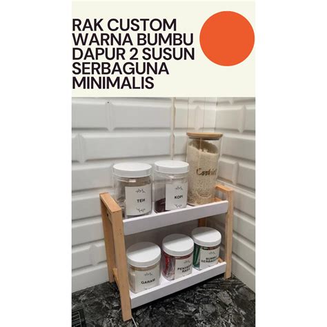 Jual Termurah Rak Custom Warna Bumbu Dapur Susun Serbaguna