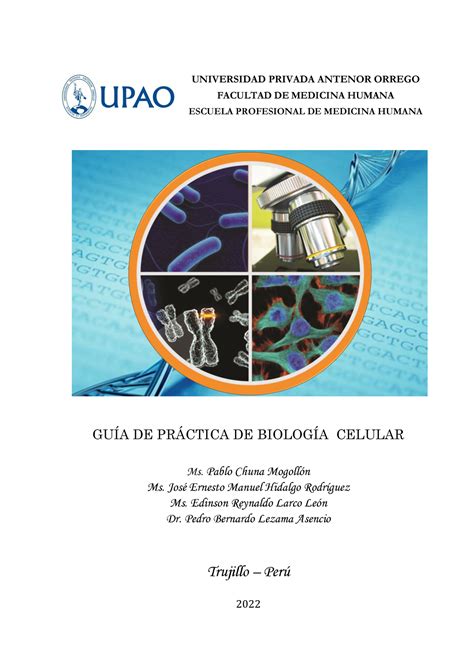 Manual De Prácticas Biologia Celular Y Molecular 2022 10 GuÍa De PrÁctica De BiologÍa Celular