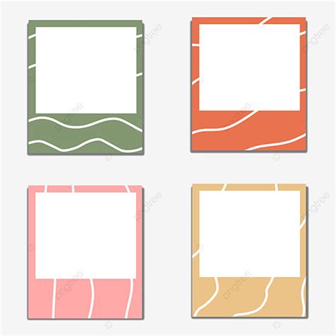 Polaroid Photo Frame White Transparent, Colorful Polaroid Photo Frames 7, Border, Polaroid ...