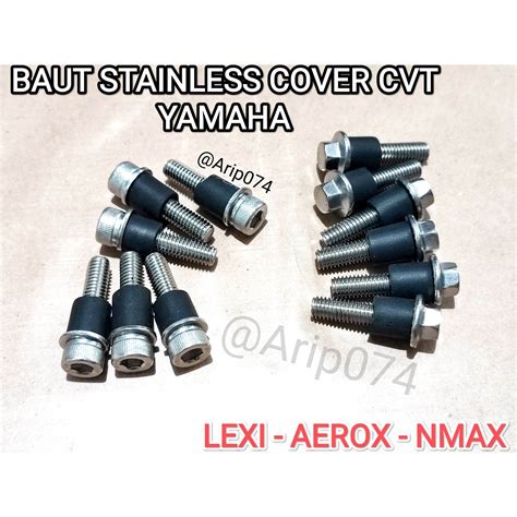 STAINLESS BAUT COVER CVT YAMAHA NMAX AEROX LEXI XMAX BAUT TUTUP COVER