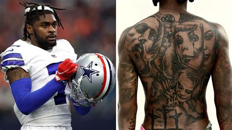 In Photos Cowboys Star Trevon Diggs Shows Off Stunning Back Tattoo